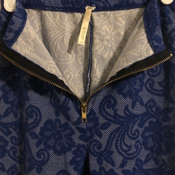 KTOO high waist cobalt blue lace overlay leggings - Picture 8 of 10